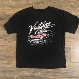 Forever 21 Black Vintage Car Graphic Tee